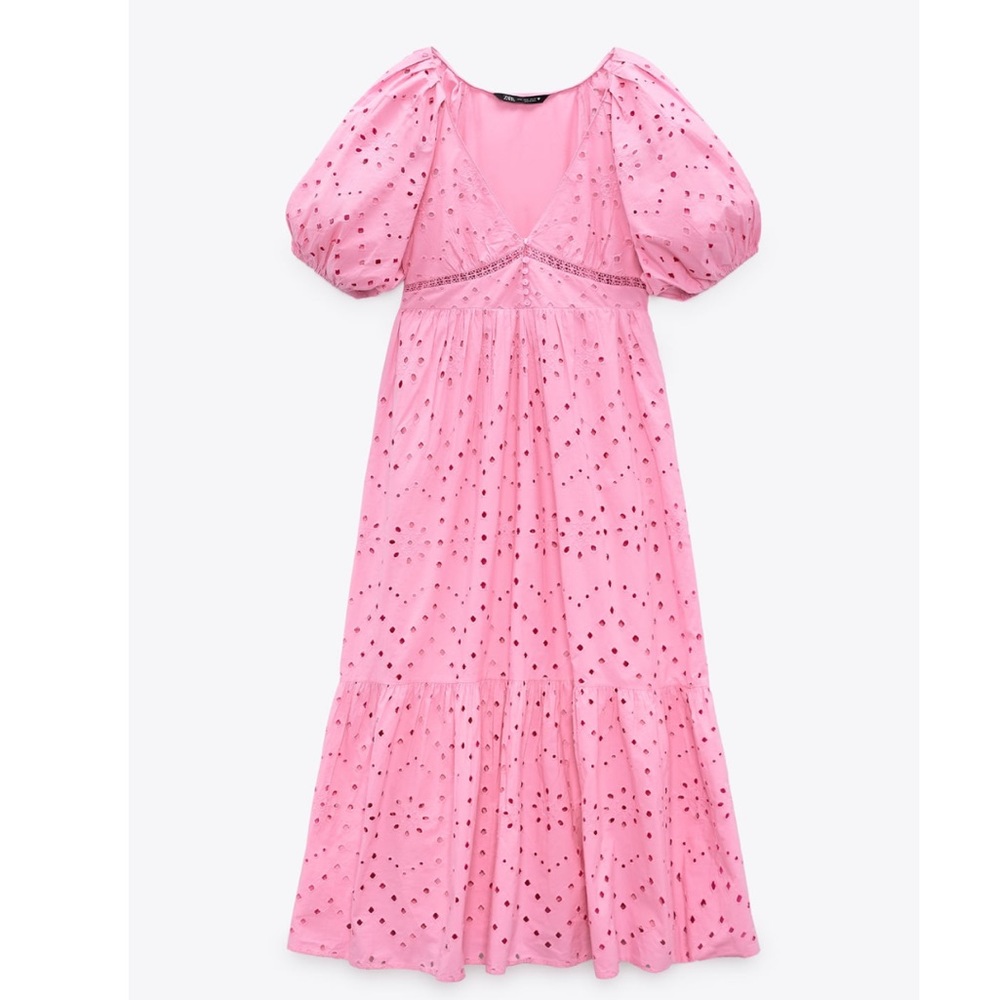 GORGEOUS ZARA Embroidered Eyelet Detailed Dress - Picture 7 of 12